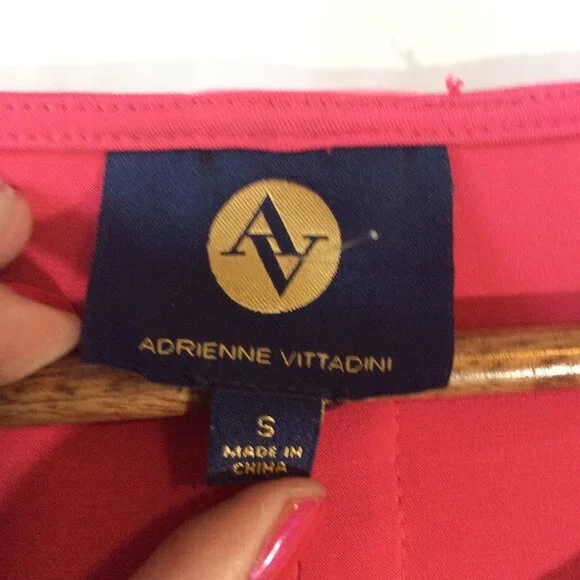 Adrienne Vittadini Geometric Dress Size Small Red, White & Pink NWOT - Picture 4 of 5